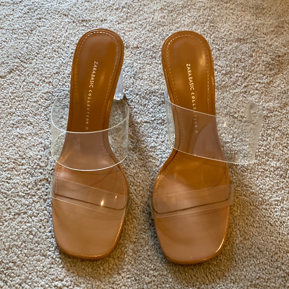 Zara clear heels